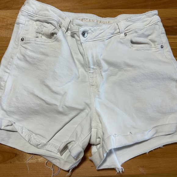 American Eagle Outfitters Pants - American Eagle Outfitters White Stretch Denim Shorts